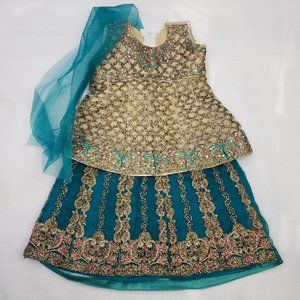 6 Month Baby Girl Suit/Lehnga Skirt Dress Formal Pakistani Indian
